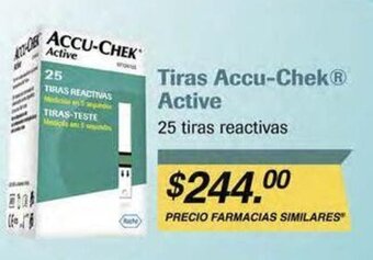 Farmacias Similares Tiras Accu-Chek Active 25 tiras reactivas oferta