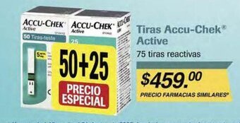 Farmacias Similares Tiras Accu-Chek Active 75 tiras reactivas oferta