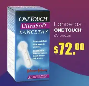 Farmacias Similares UltraSoft Lancetas OneTouch 25 piezas oferta