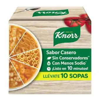 Sopas instantáneas knorr 10 pzas de 95 g c/u