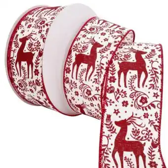 Sam's Club Listón decorativo navideño member's mark renos rojo 45.72 m oferta