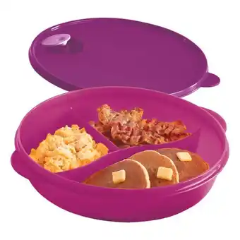 Tupperware Plato cristal flash con divisiones grande. color morado oferta