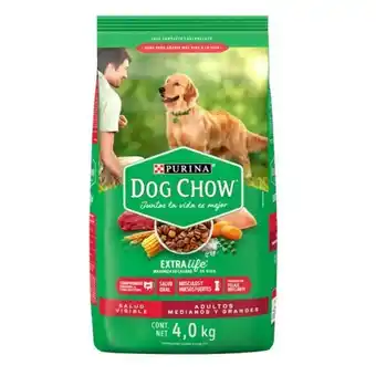 HEB Dog chow alimento seco para perros adulto raza grande 4 kg oferta