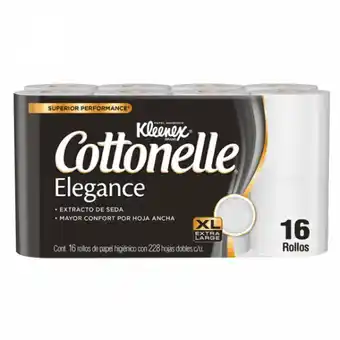 Cottonelle papel higienico elegance 228 hd 16 pz