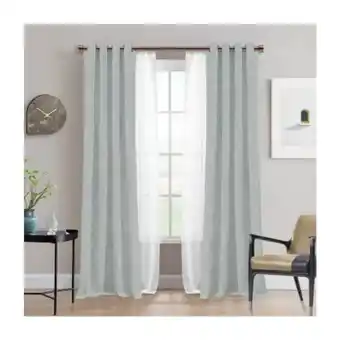 Sam's Club Cortinas bloqueadoras de luz member's mark azul claro 4 pzas oferta