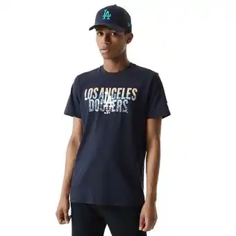 Playera manga corta los angeles dodgers mlb photographic wordmark navy