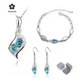 Fandeal Juego de collar + pulsera + aretes fancychu hermosos oferta