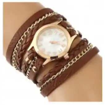 Reloj pulsera mujer brazalete piel vinil dama cadenita