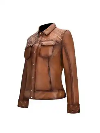 Cuadra Chamarra western chic en piel de ovino oferta