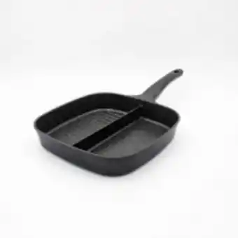 Sartén grill cuadrado divisiones antiadherente mármol 28 cm