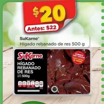 Bodega Aurrerá Hígado rebanado de res sukarne 500g oferta