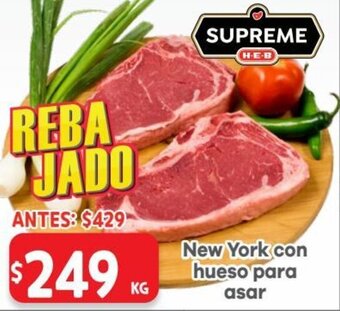 HEB New York con Hueso para Asar oferta