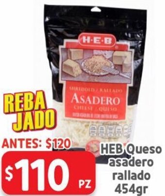 HEB Heb Queso Asadero Rallado 454g oferta