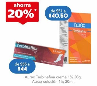 Farmacia San Pablo Aurax Terbinafina Crema 1% 20g oferta