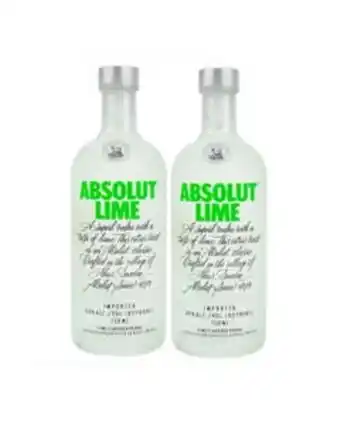 Set vodka absolut lime 750ml