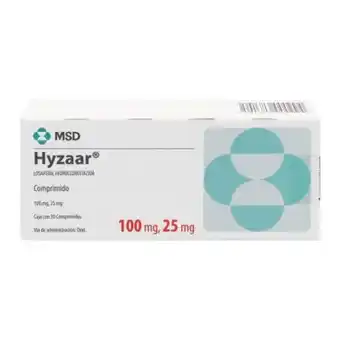 Hyzaar 100 mg 25 mg con 30 comprimidos