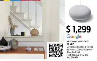 Sodimac Homecenter Google - nest mini asistente de voz gris oferta