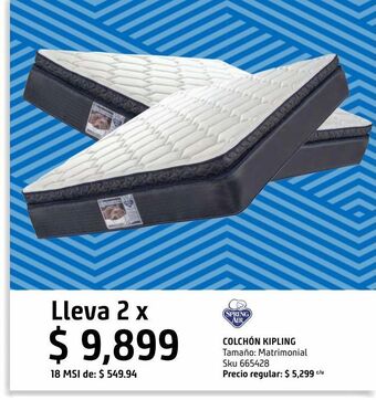Sodimac Homecenter Colchón matrimonial kipling oferta