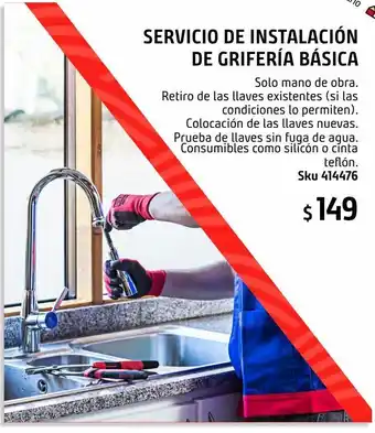 Sodimac Homecenter Servicio de instalacion de griferia oferta