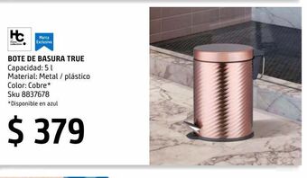 Bote de basura true cobre 5 l