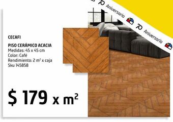 Sodimac Homecenter Piso cerámico acacia 45x45 cm oferta