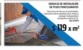 Sodimac Homecenter Servicio de instalacion de pisos porcelanatos oferta