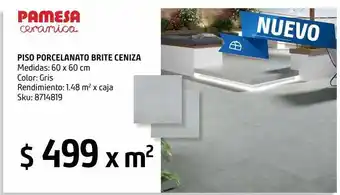 Sodimac Homecenter Porcelanato brite ceniza 60x60 oferta