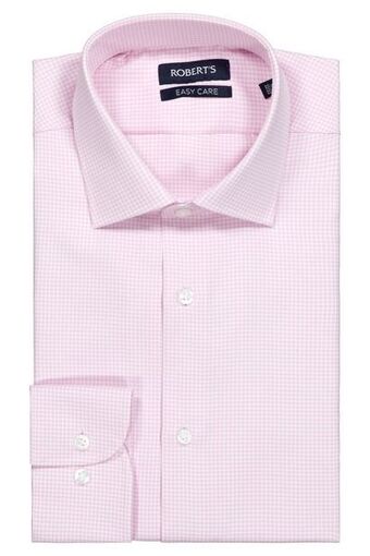 Camisa robets easy care color rosa pastel regular fit