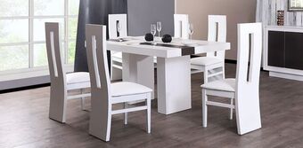 Muebles Dico Comedor zefir con silla maressa blanco oferta