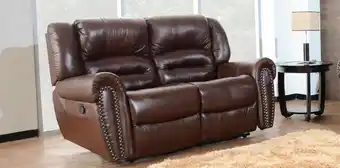Muebles Dico Love seat de piel reclinable magnus plus café oferta
