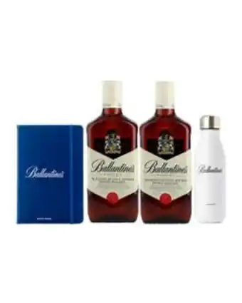 2 whisky ballantine´s fitnest 700ml + termo & libreta ballantine´s