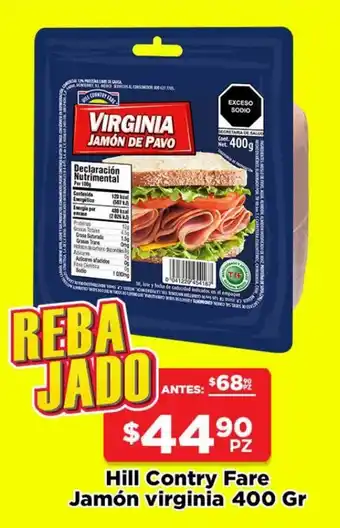 HEB Hill Country Fare Jamón Virginia 400g oferta