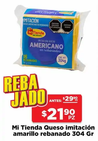 HEB Mi Tienda Queso Imitación Amarillo Rebanado 304g oferta