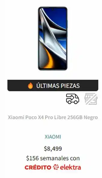 Elektra Xiaomi Poco X4 Pro Libre 256GB Negro oferta