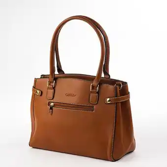 Bolsa tote camille, bolsa de mano, asas largas café