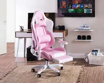 Silla gamer rosa