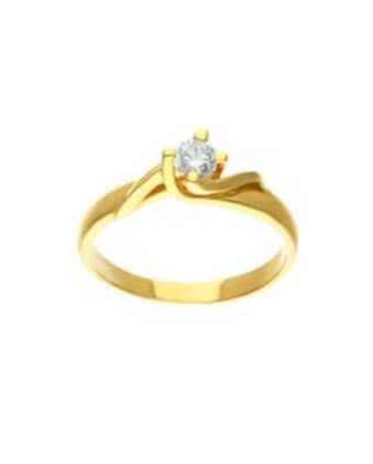 Joyerías Bizzarro Solitario de oro amarillo 14 kt de 24pts. de diamante oferta
