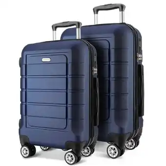 Sanborns Maleta showkoo 28 azul 8 ruedas trolley ajustable oferta