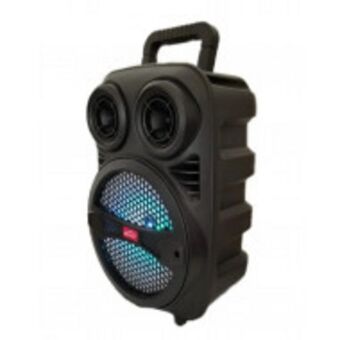 Bocina bluetooth portátil karaoke radio fm aux sd leds ws219