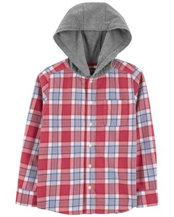 Camisa con botones delanteros y capucha oshkosh b'gosh