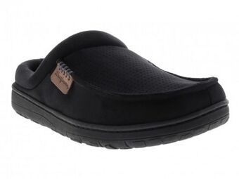 Calzzapato Dearfoams 80302 00001 black brendan perforated microsuede moc toes 10-40 oferta