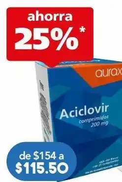 Farmacia San Pablo Aciclovir 200 mg genvita 25 comprimidos oferta