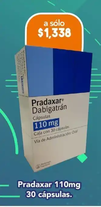 Farmacia San Pablo Pradaxar 30 cápsulas etexilato de dabigatrán 110 mg oferta