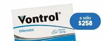 Farmacia San Pablo Vontrol 25 tableta caja clorhidrato de difenidol 25 mg oferta