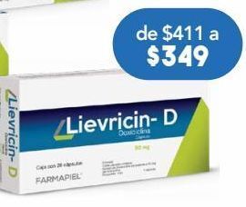 Farmacia San Pablo Lievricin - d 28 cápsula caja doxiciclina monohidratada 50.0 mg oferta