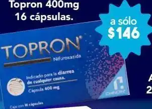 Topron 16 cápsulas caja nifuroxazida 400 mg
