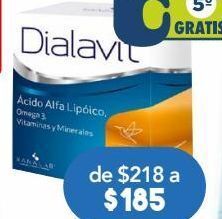 Farmacia San Pablo Dialavit omega 3, vitaminas y minerales 30 caja ácido alfalipóico 100 mg oferta