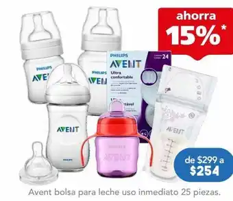 Avent philips bolsas de almacenamiento para leche materna 25 piezas