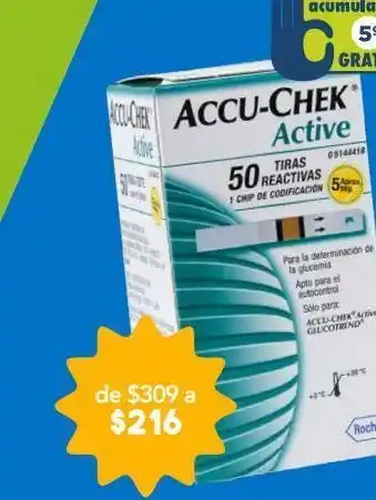 Farmacia San Pablo Accu-chek active 50 tiras reactivas 50 piezas oferta