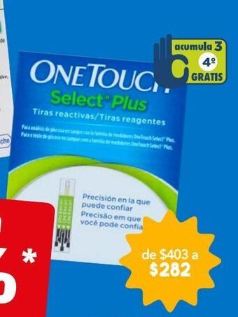 Farmacia San Pablo One touch select plus tiras reactivas 50 piezas oferta